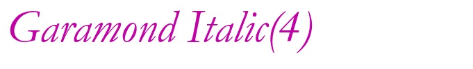 Garamond Italic(4)
